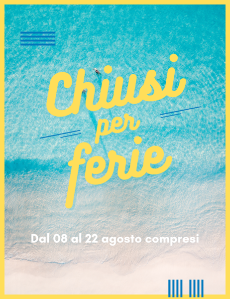 E-SHOP SEMPRE APERTO, EVADEREMO I VOSTRI ORDINI AL NOSTRO RIENTRO.